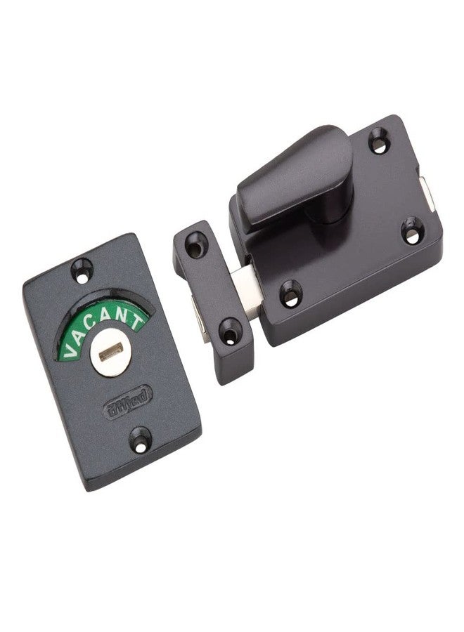 allied Black Indicator Bolt Bathroom/Toilet Door Lock, Engaged/Vacant Privacy Latch-Black - Image 1